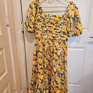A&F Emerson Poplin Puff Sleeve Midi Dress – Never Worn, No Tags, Size L